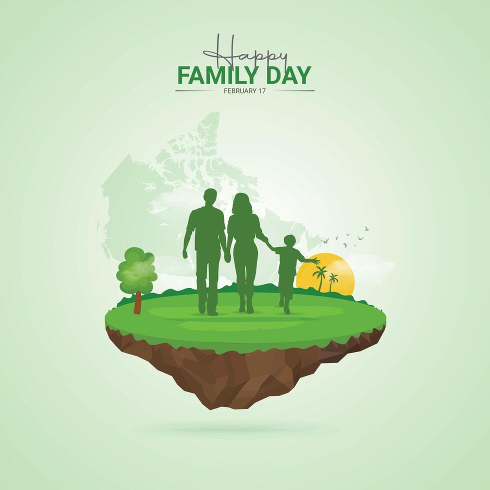 family day. family day creative concept poster design, template, banner, social media post, background. parents day concept. vector