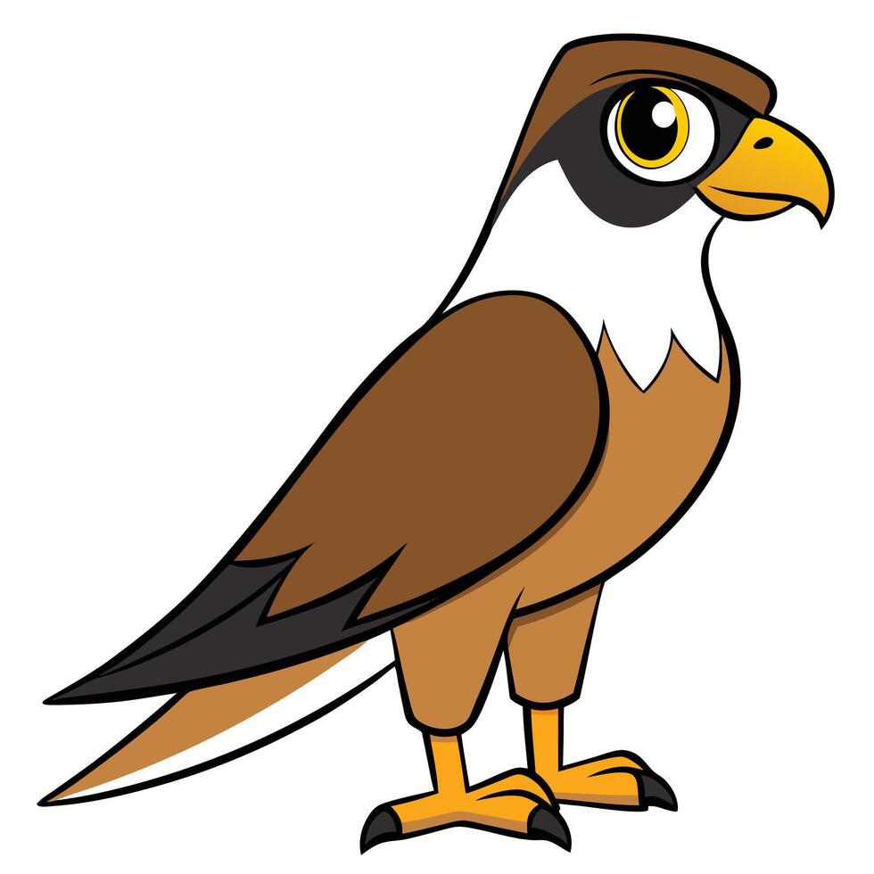 A cartoon bird with a big beak and a white beak vector