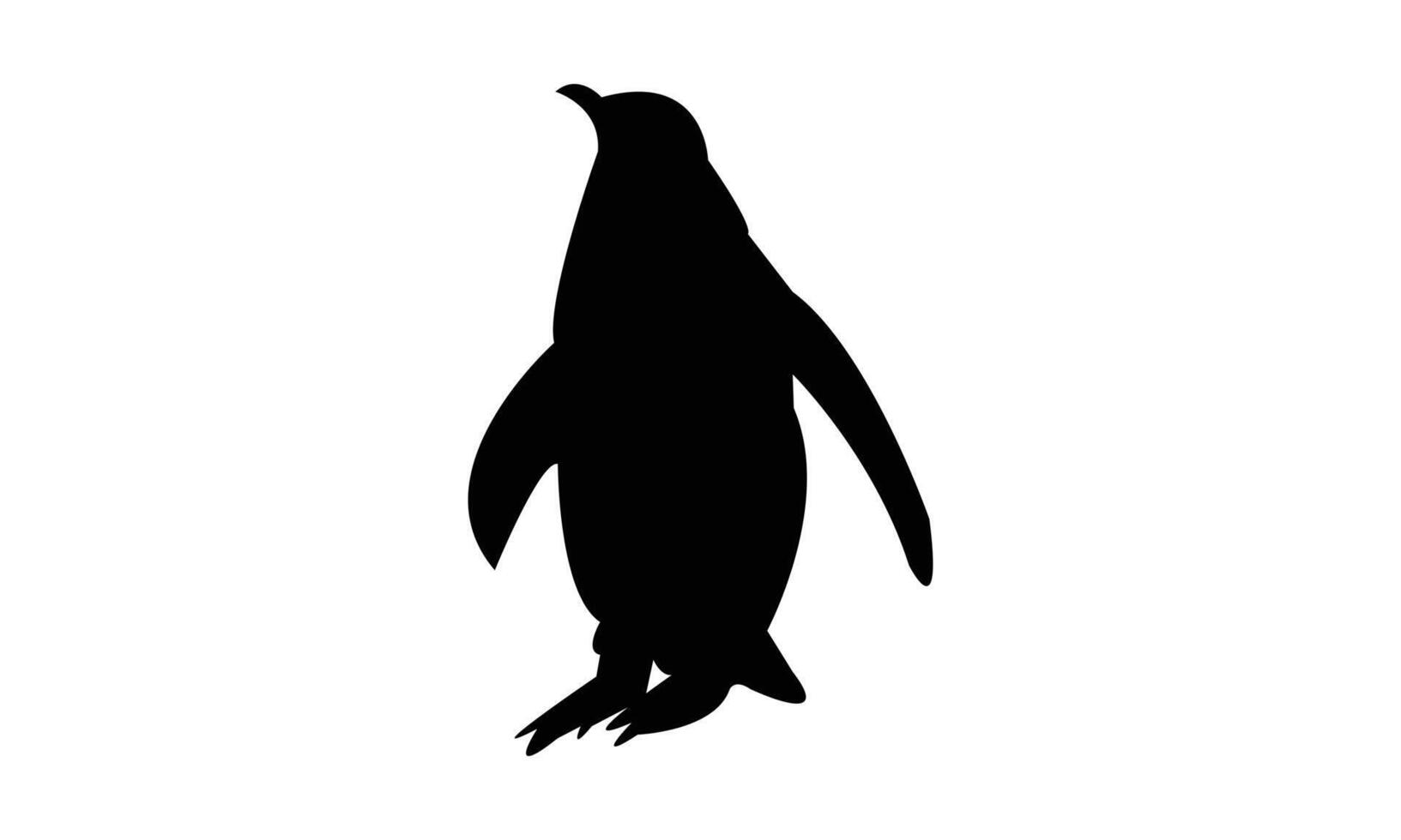 Penguin Bird Black Silhouette vector