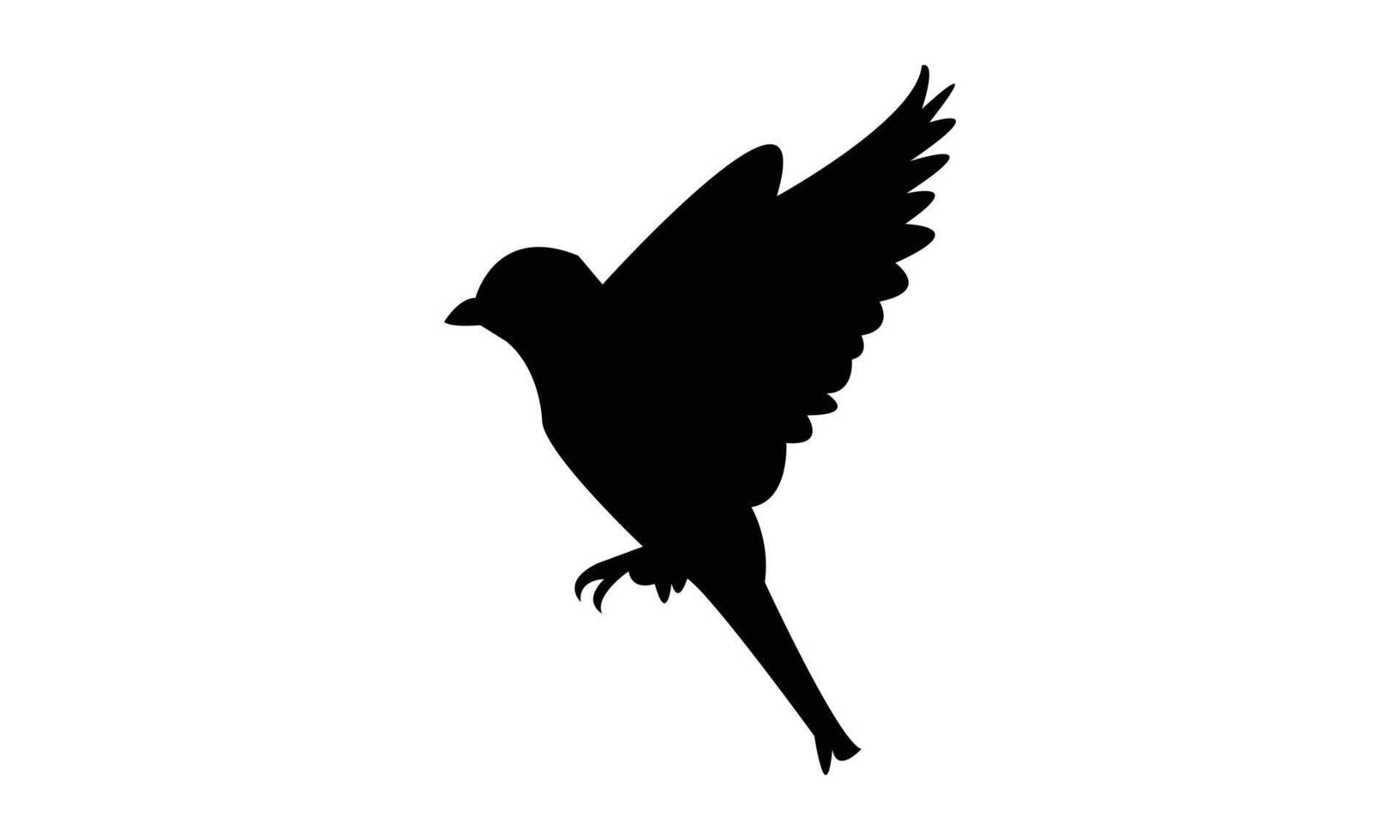 Flying Sparrow Bird Silhouette Design vector