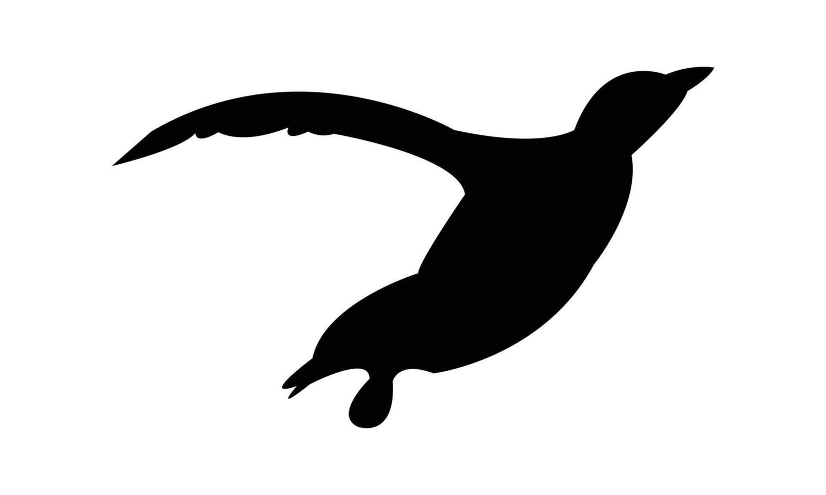 Penguin Black Silhouette Design vector