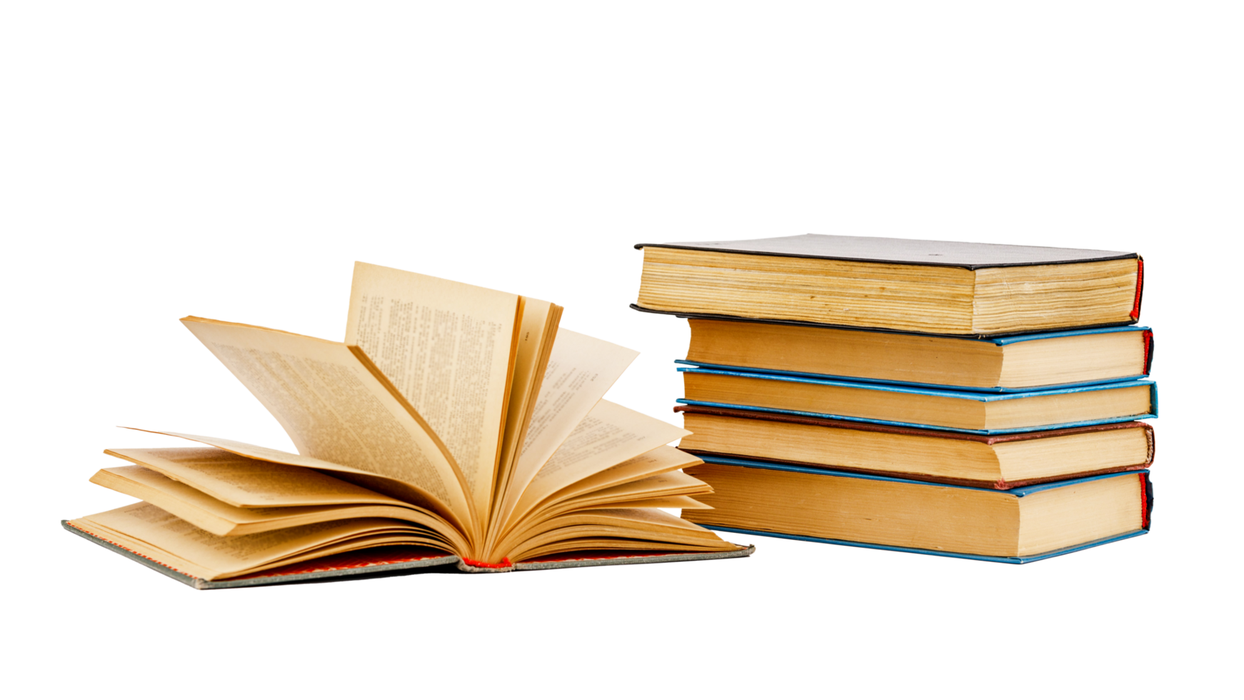Open books transparent isolated image png