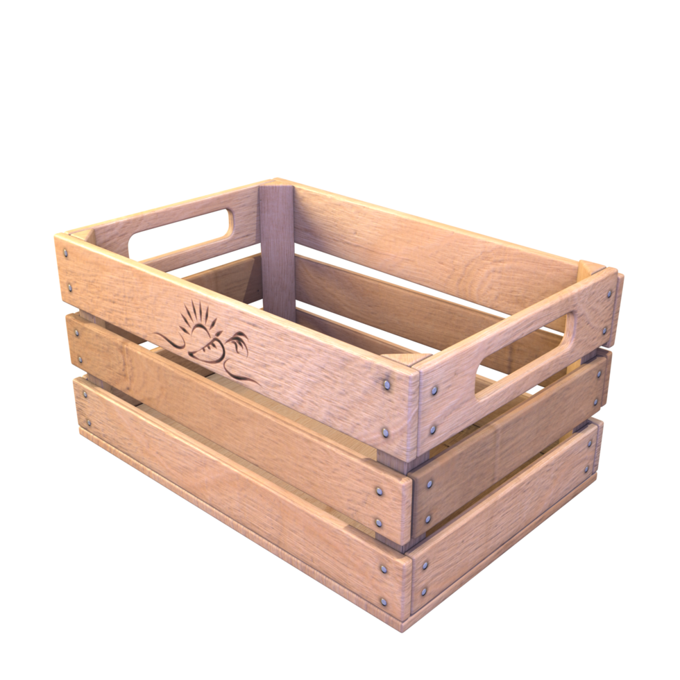 Wooden Vegetable Crate Front png
