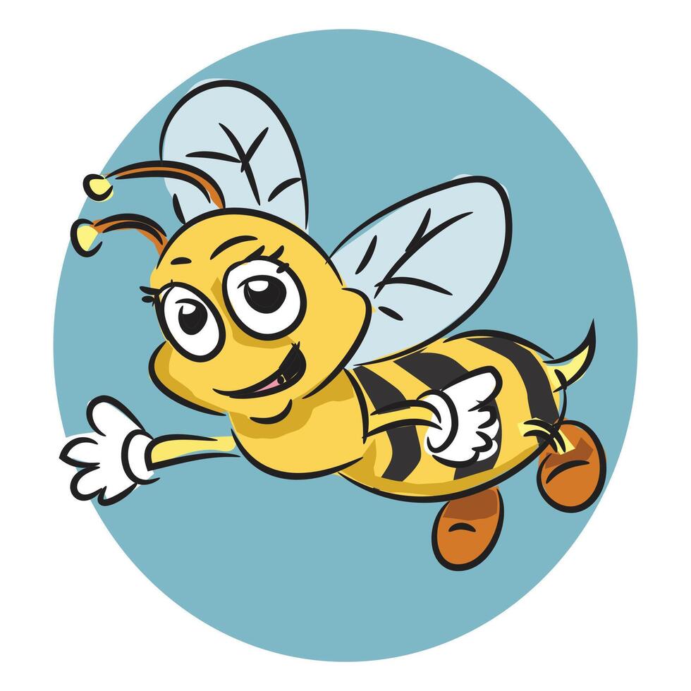 Bee cartoon Illustration vector