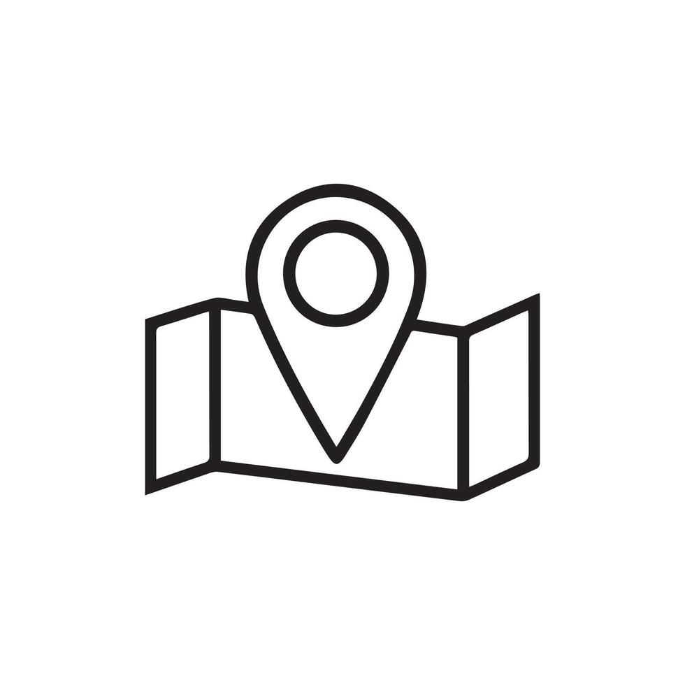Map pin icon on white background vector