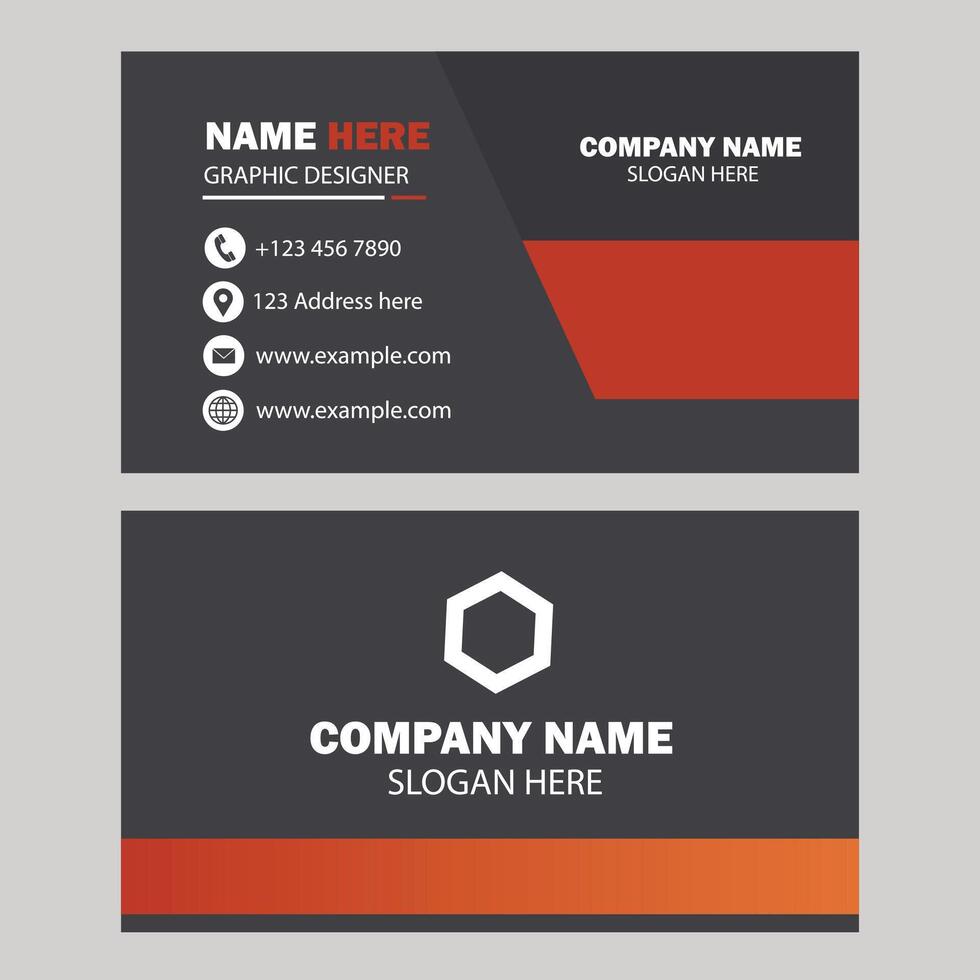 Unique business card design vector