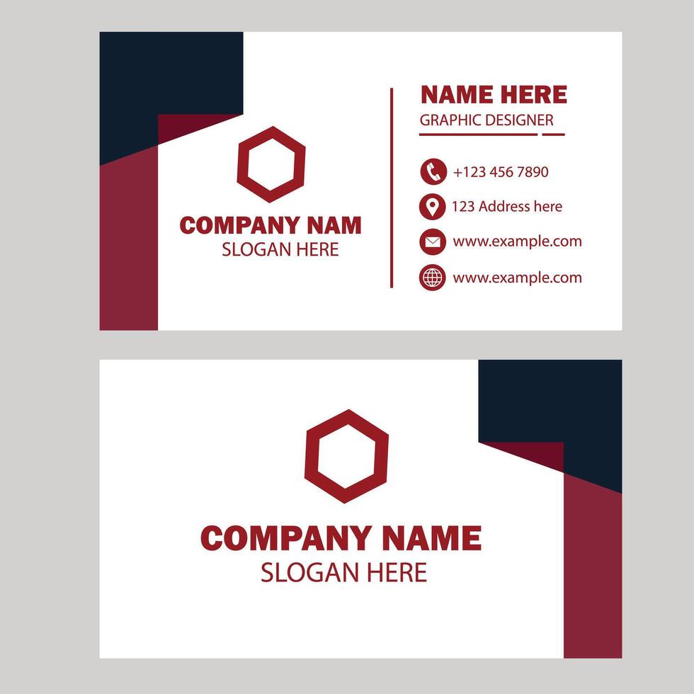 Minimalist business card design vector