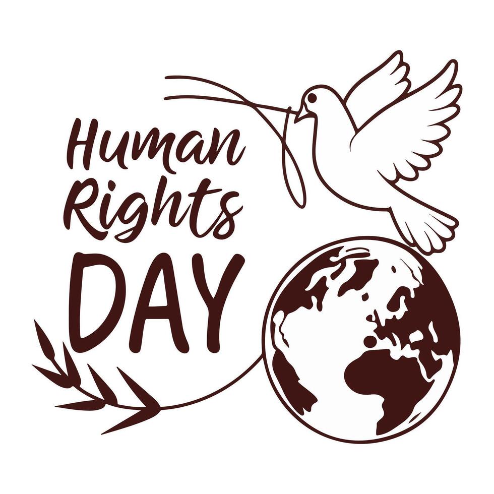 Human Rights Day quotes. vector
