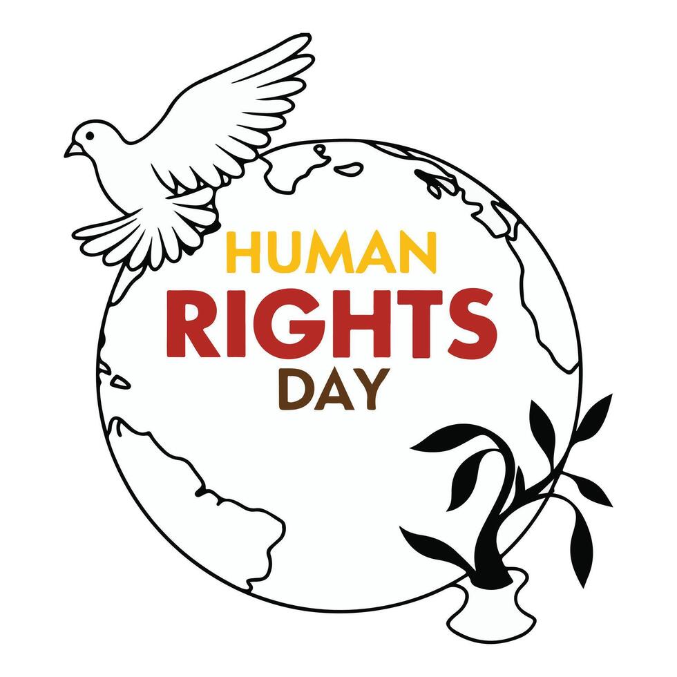 Human Rights Day celebration. vector