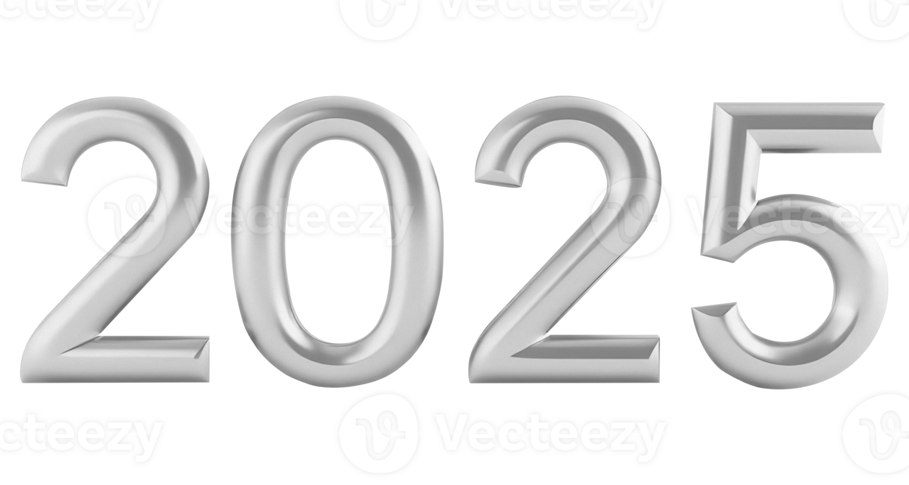 2025 new year silver png