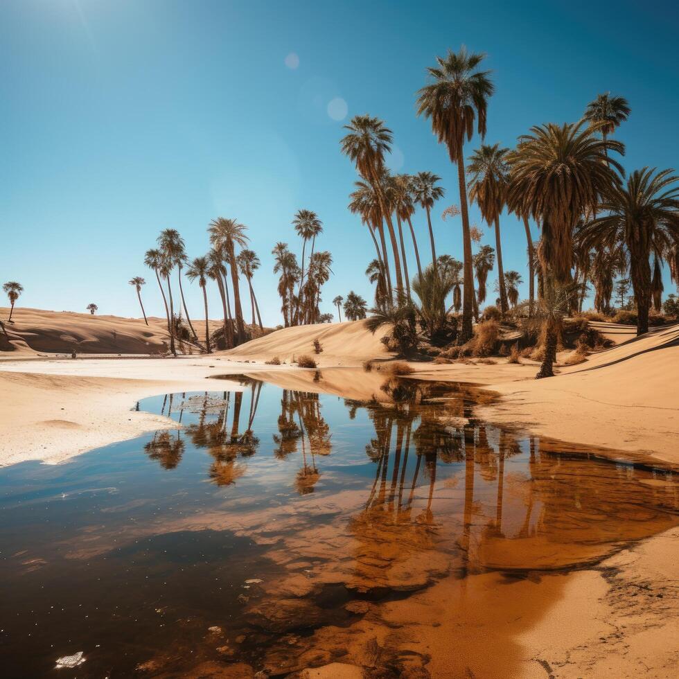 Oasis in the desert photo