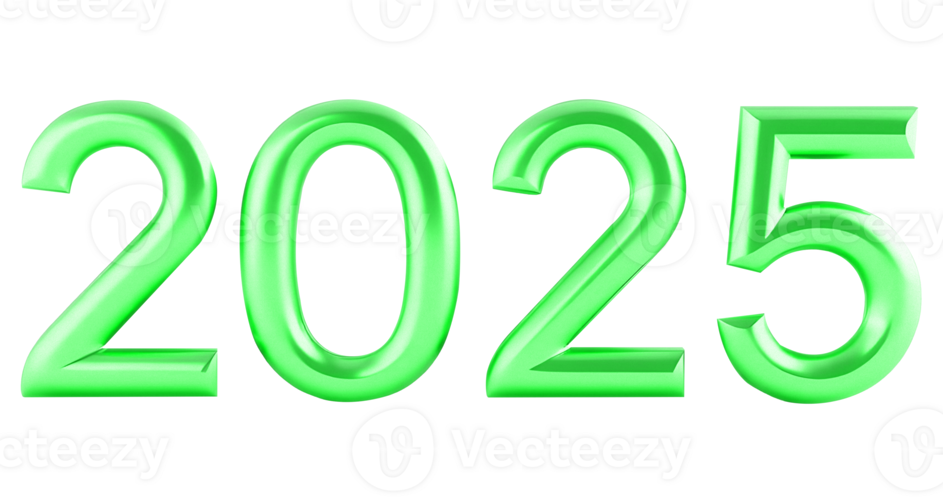 Number 2025 3d png