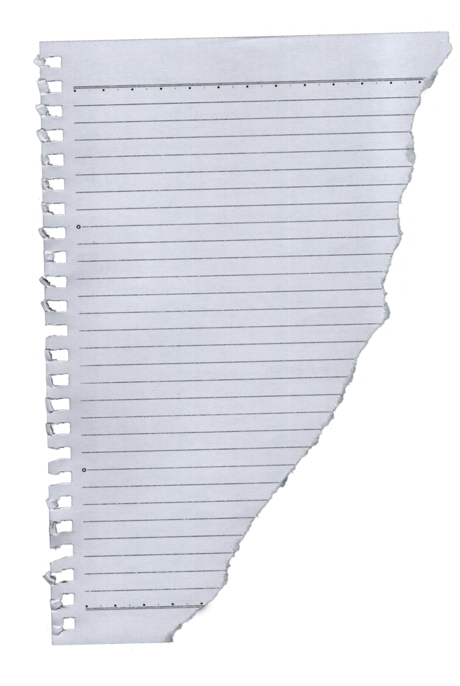 Paper Note Ripped Transparent Texture png
