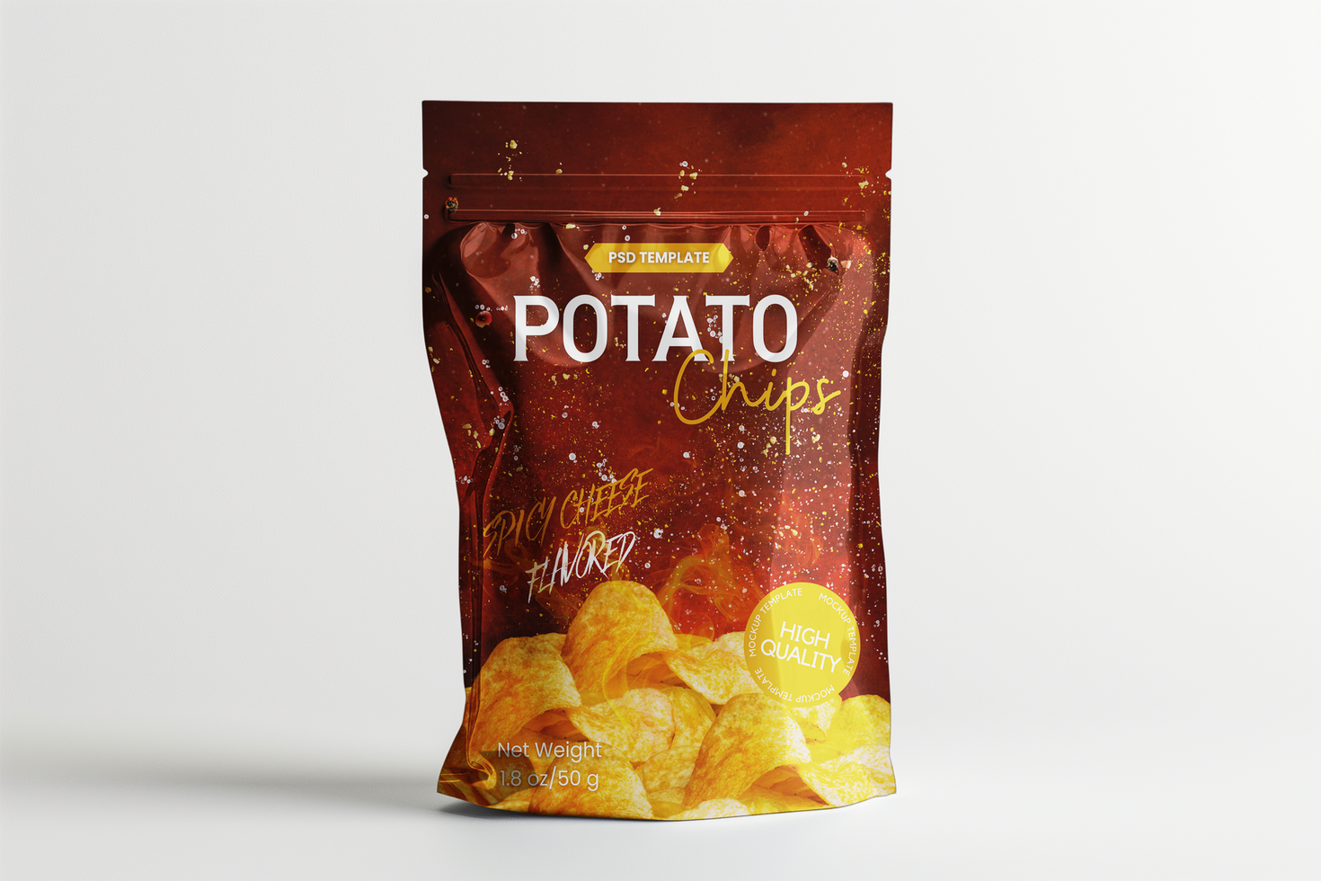 Snack Pouch Mockup psd