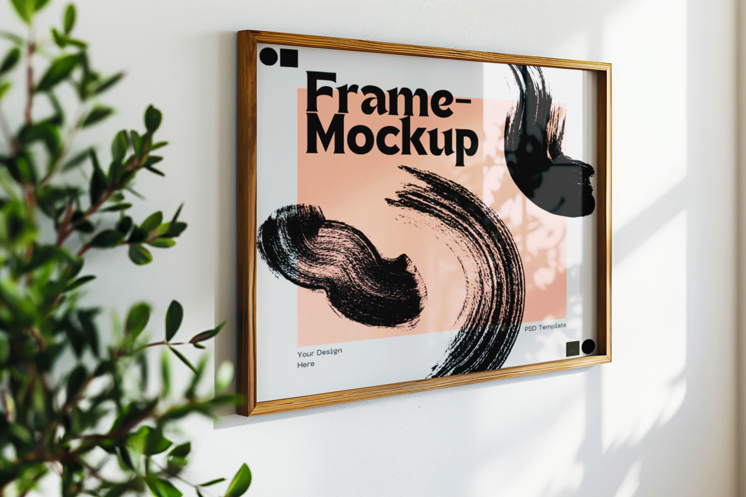 Glass Frame Mockup psd
