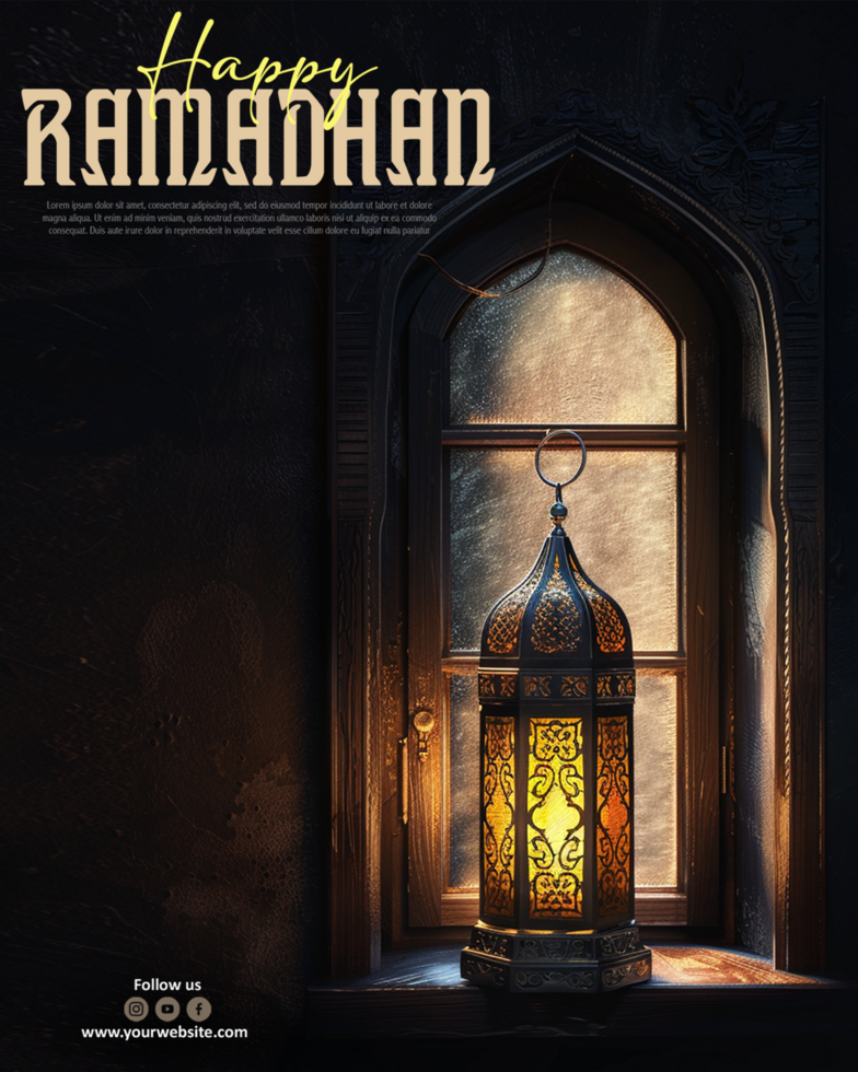 Ramadan kareem social media post template psd