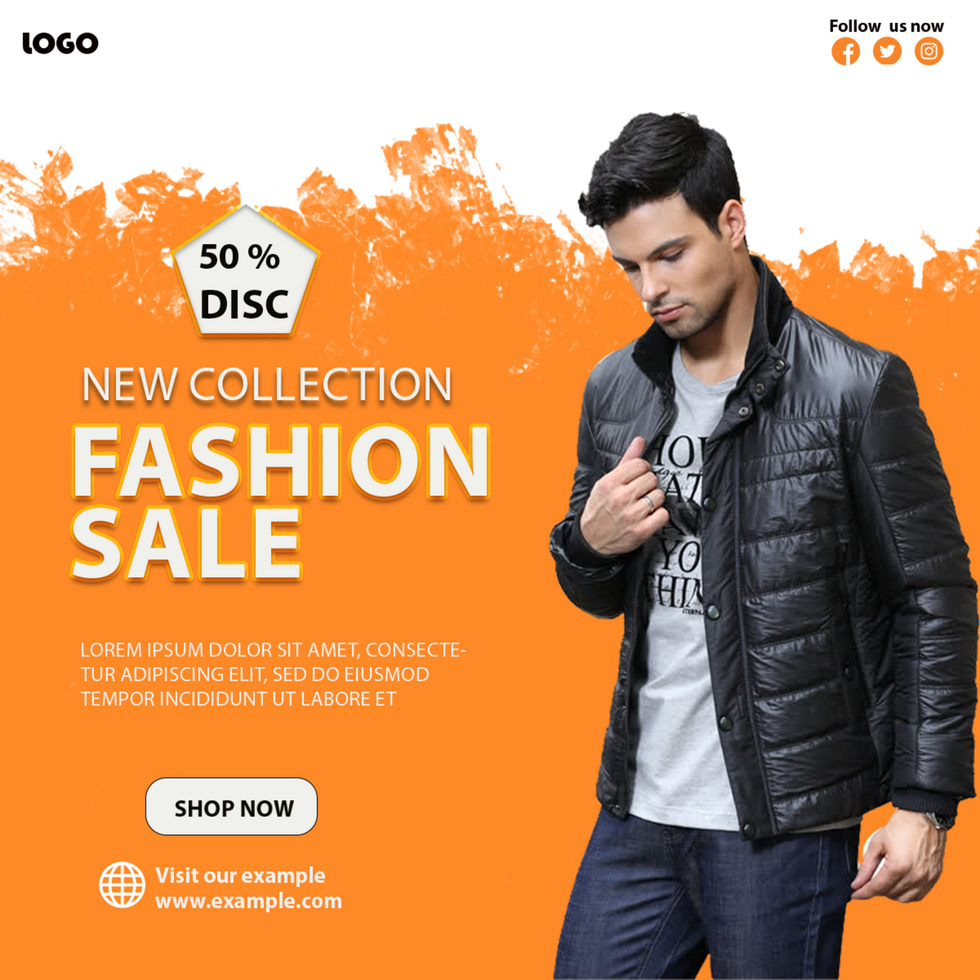 new collection design template psd