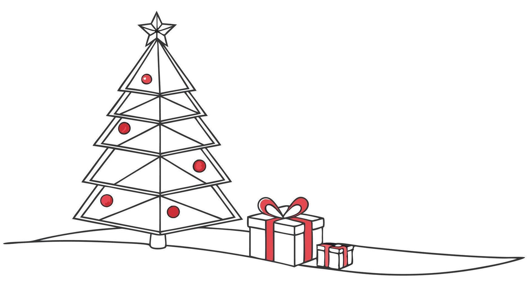 Minimal low poly 3d render christmas tree set isolated vector