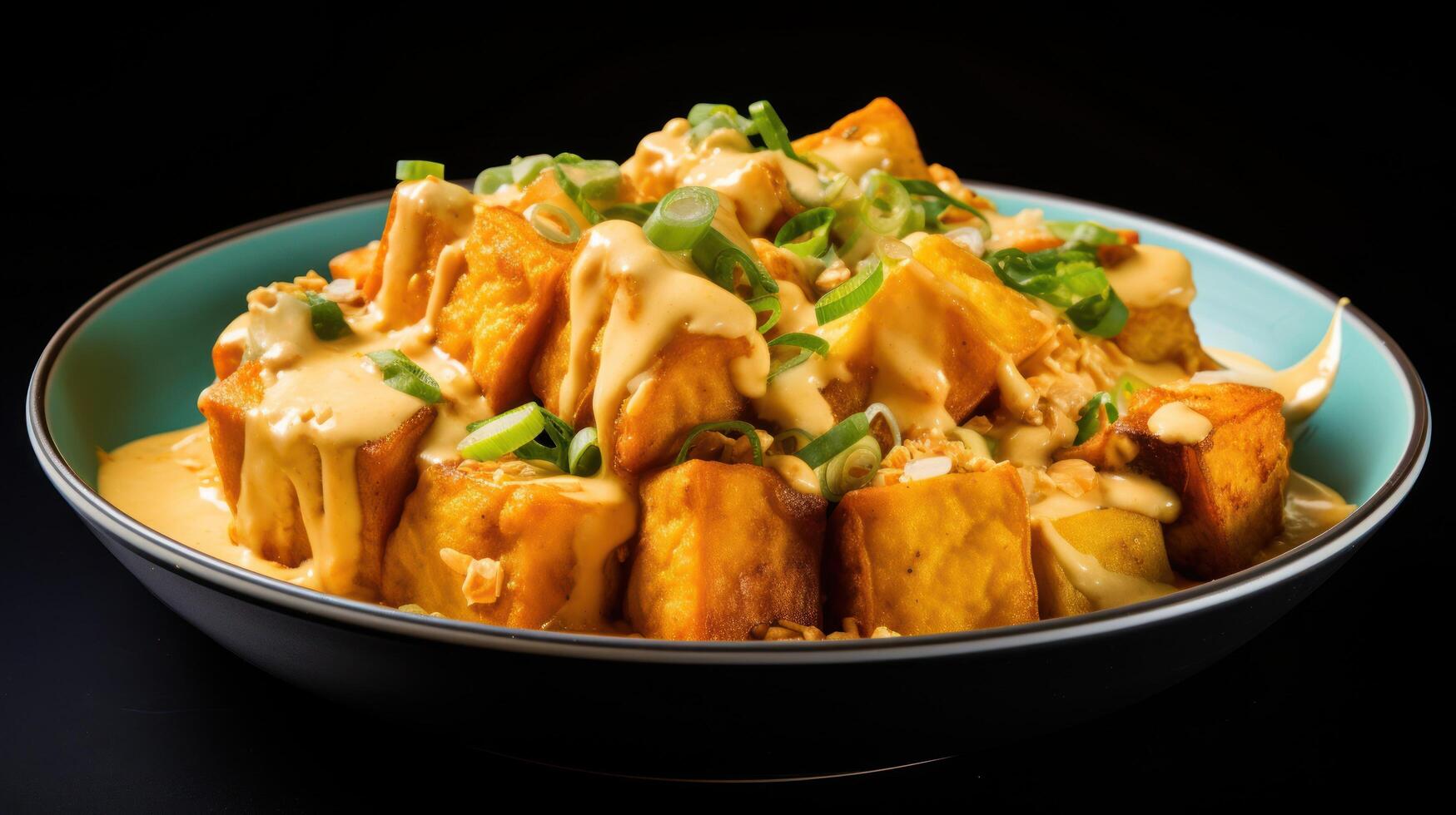 Delicious Fried Tofu Dish with Vegetables photo