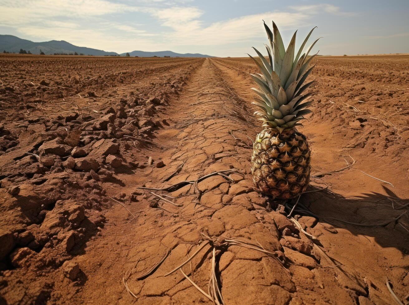 Pineapple in Arid Landscape photo