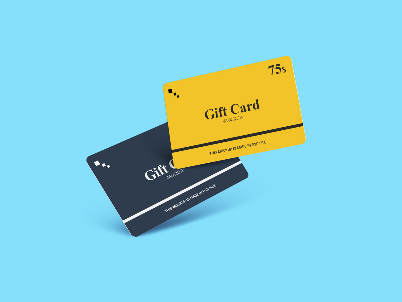 Flying Gift Card, Discount card, Mockup Design psd