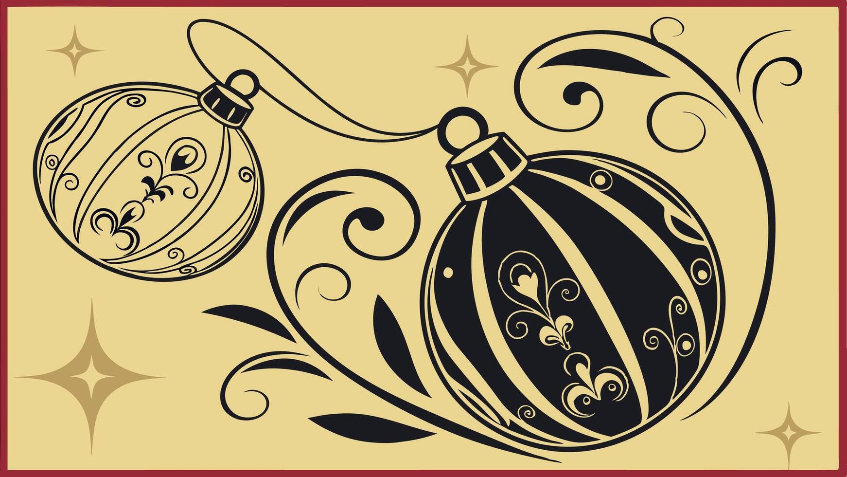 Glass Christmas or New Year ball. Merry christmas and happy new year concept. vector