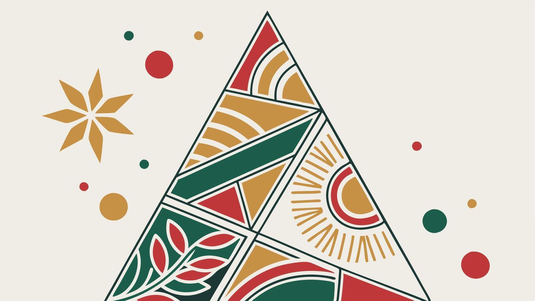 Abstract christmas tree background header wallpaper illustration vector