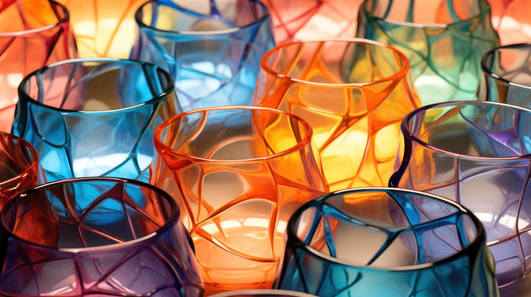 Vibrant Glassware Arrangement photo