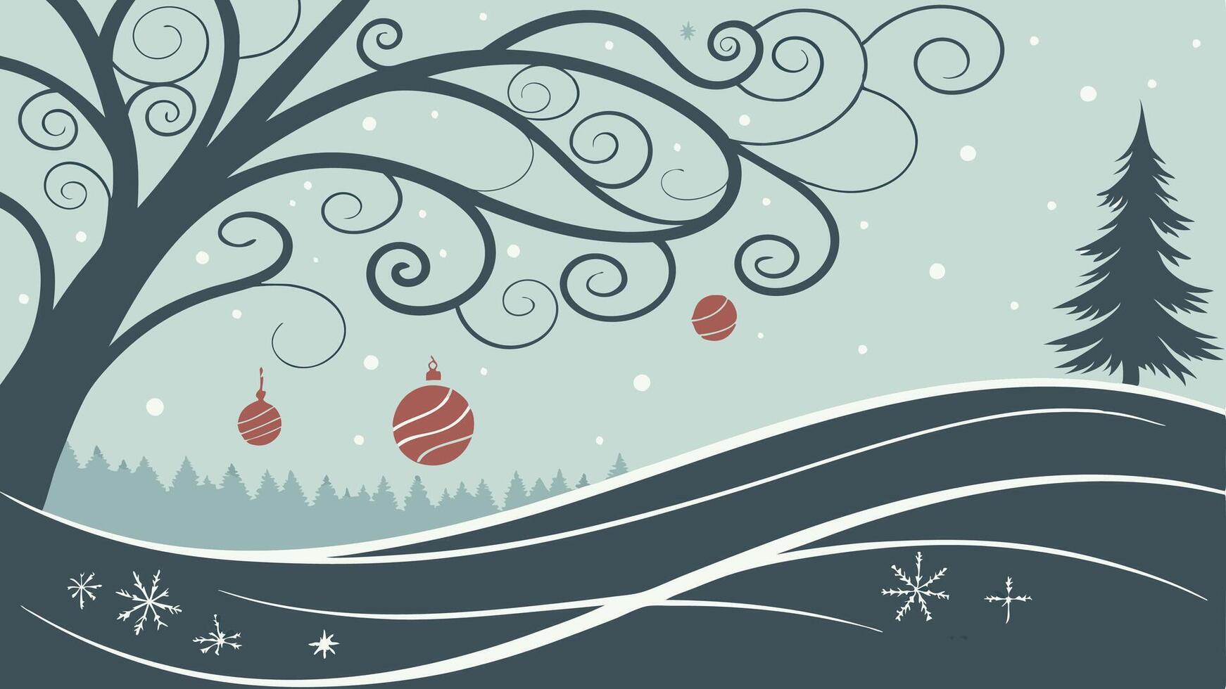 Abstract and artistic christmas background. dark winter background vector