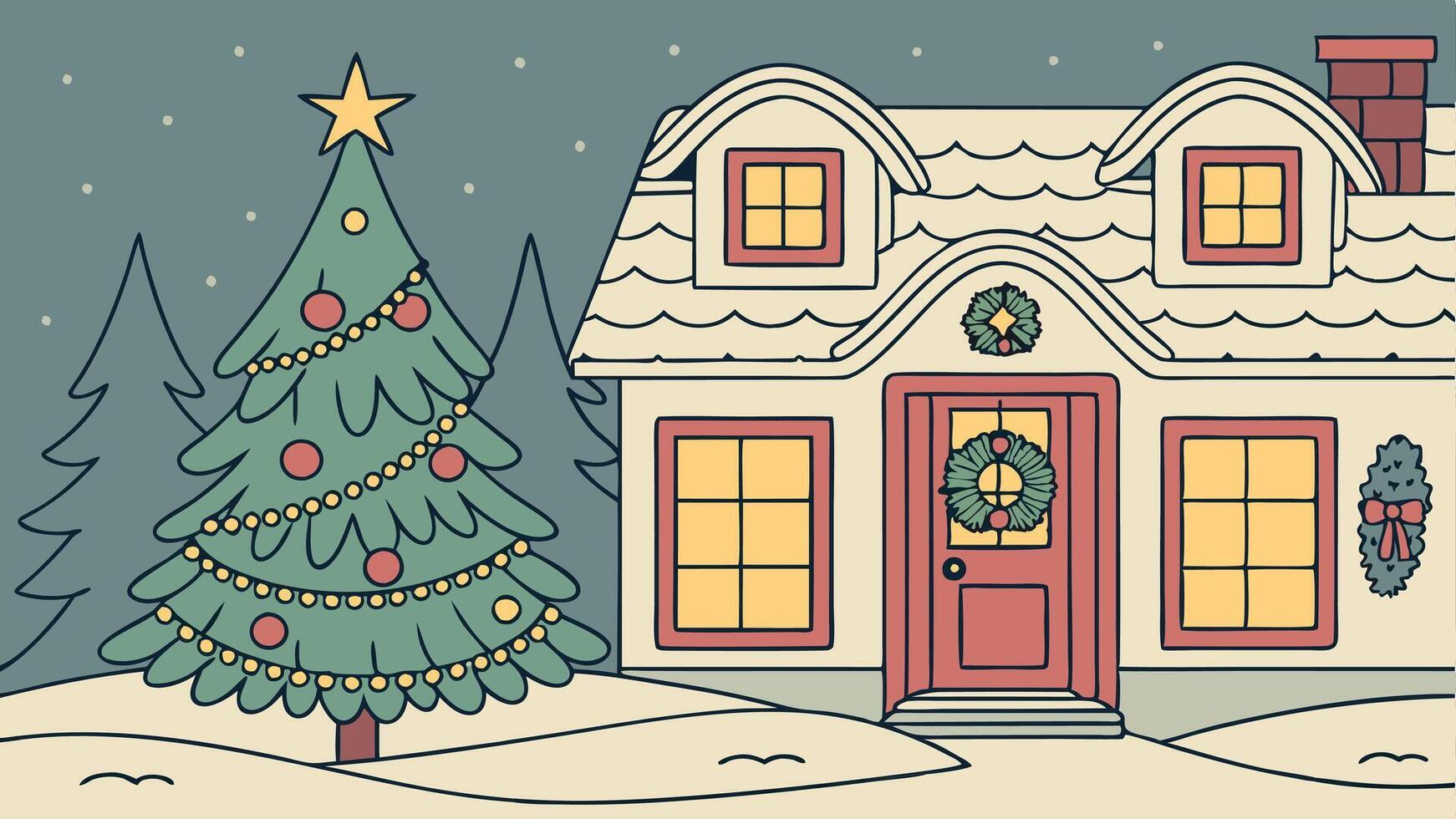 Decorative christmas background - stock picture backdrop vector