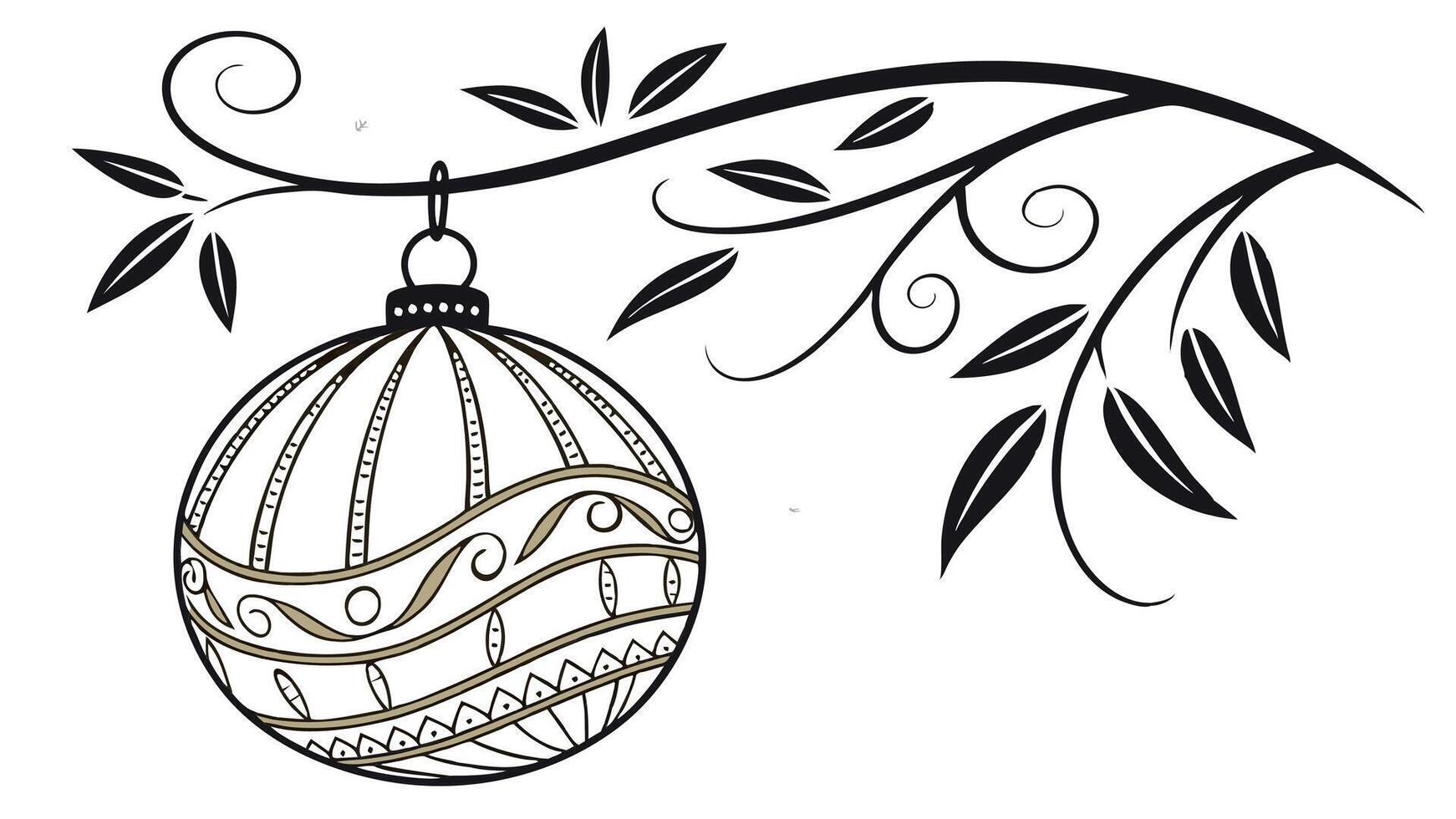 Glitter gold christmas ball isolated on transparent background. Christmas design vector
