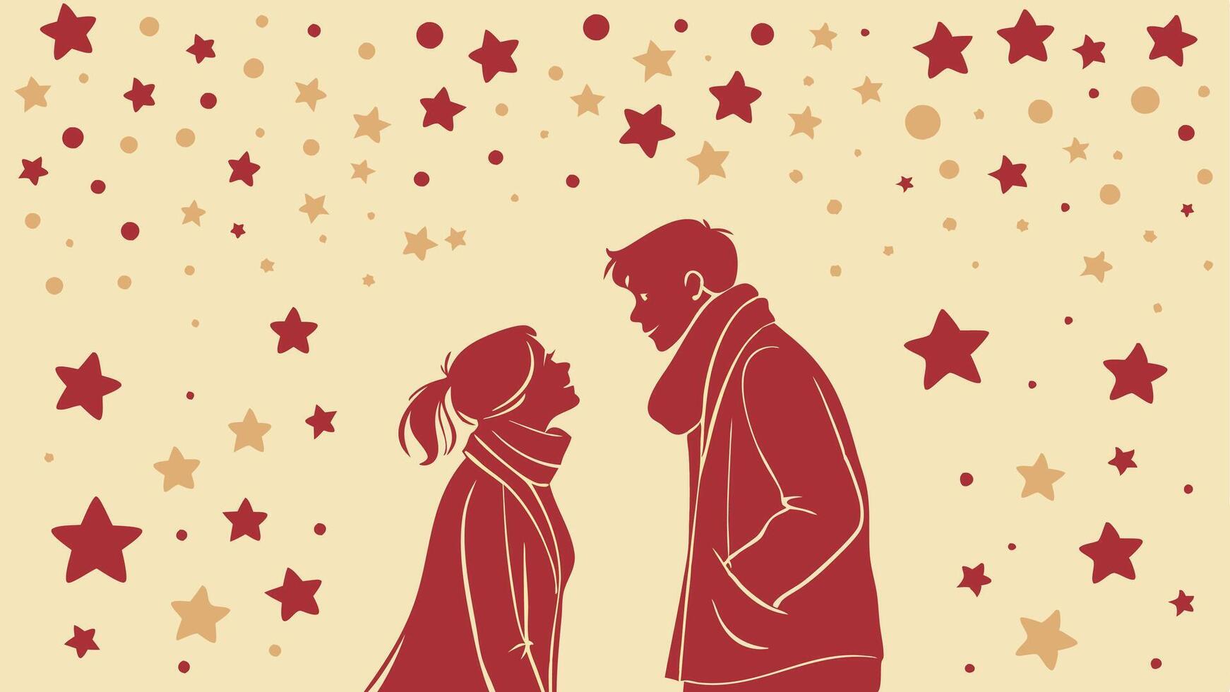 Blurry stars red and gold glitter lights background. for Christmas and Valentine - vector