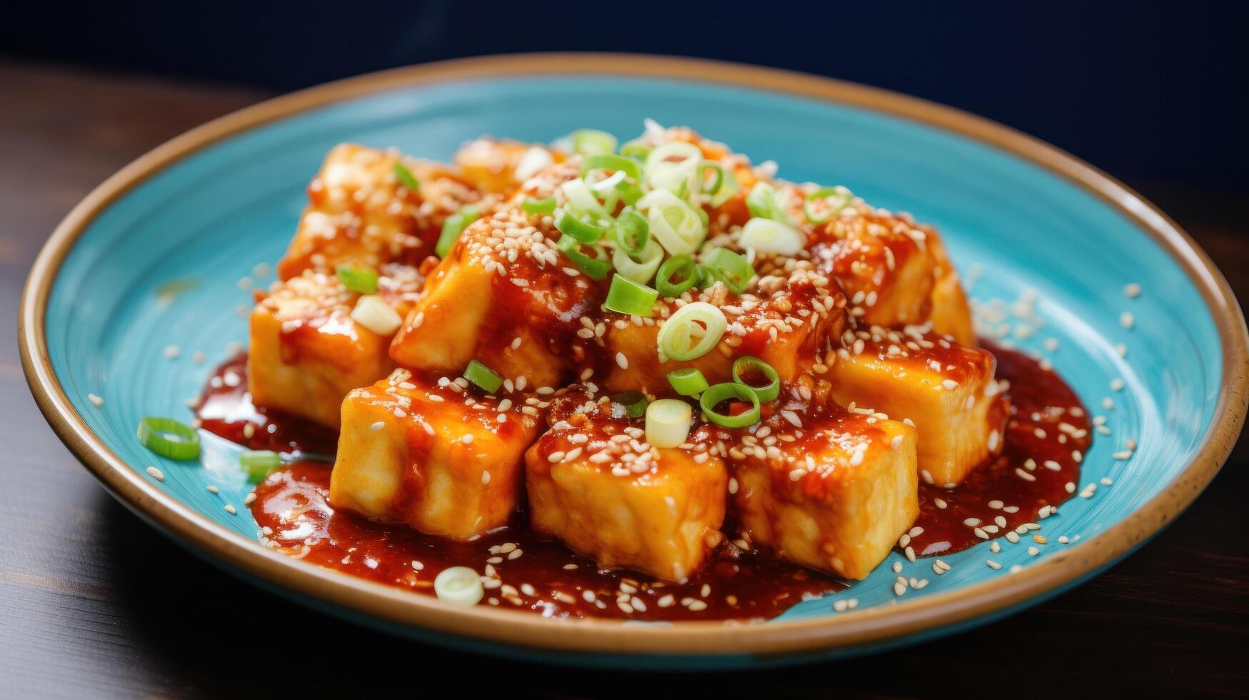 Delicious Korean style tofu dish photo