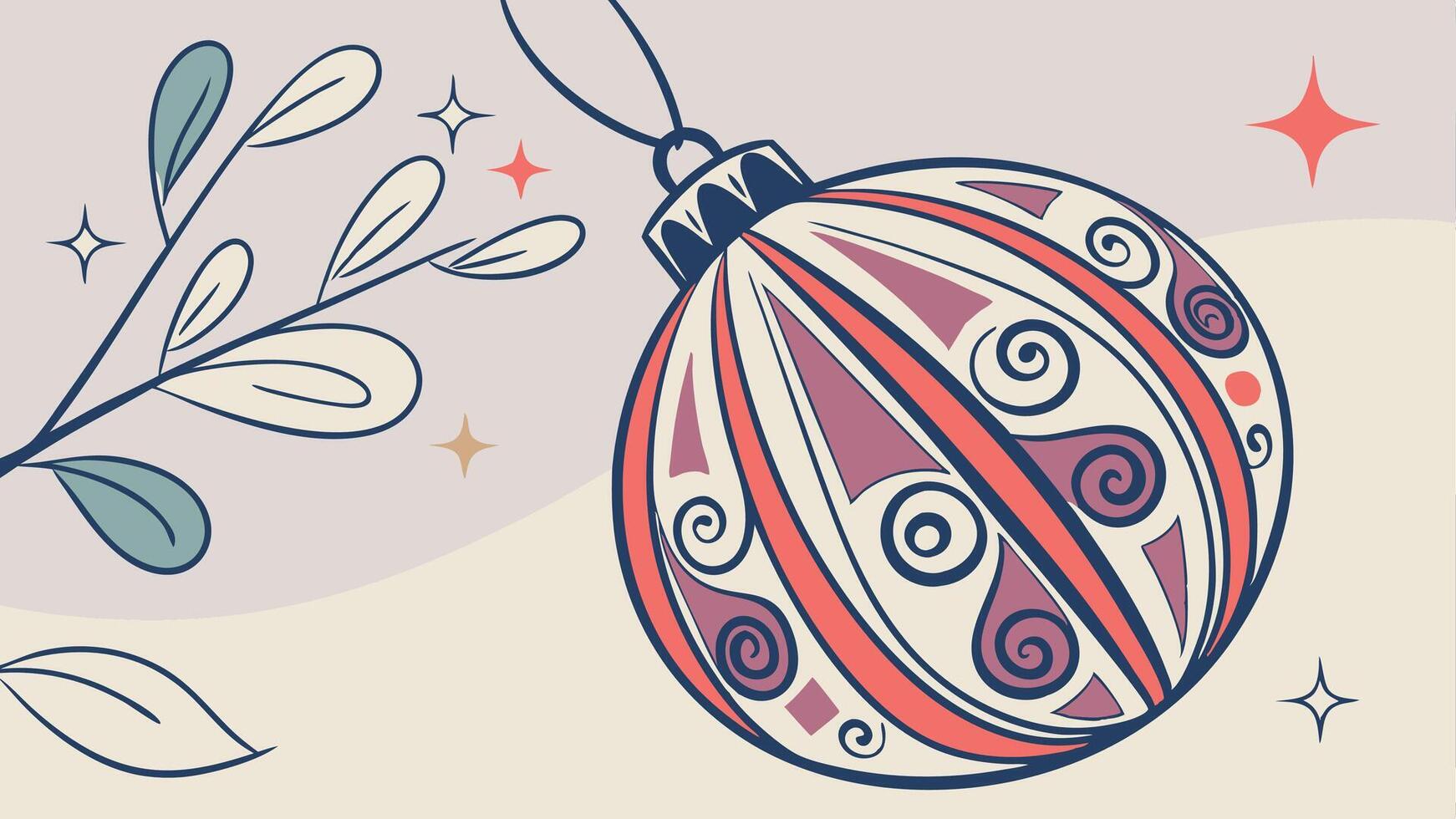 Abstract illustration of christmas tree ball bauble as xmas decoration vector
