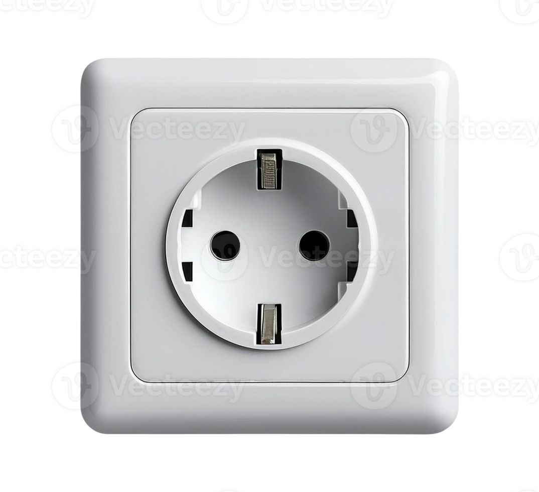 A white electrical socket with two holes png