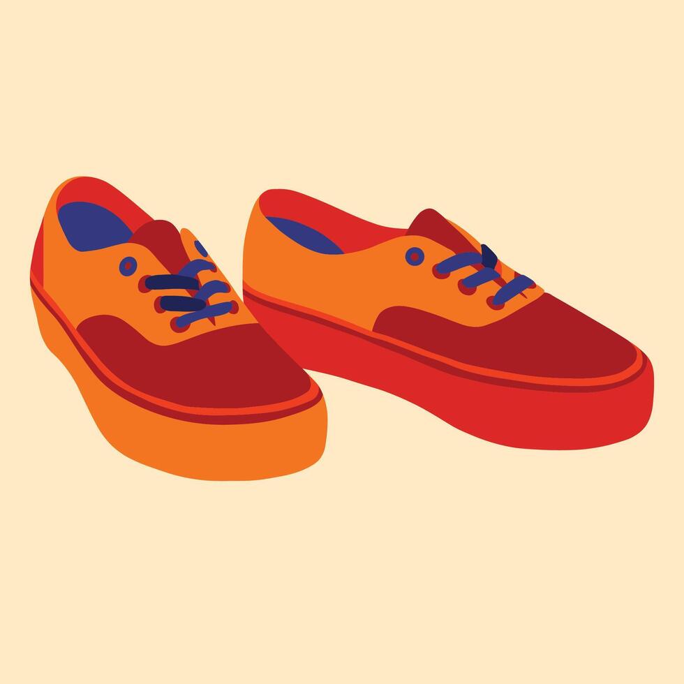 illustration of sneakers vector