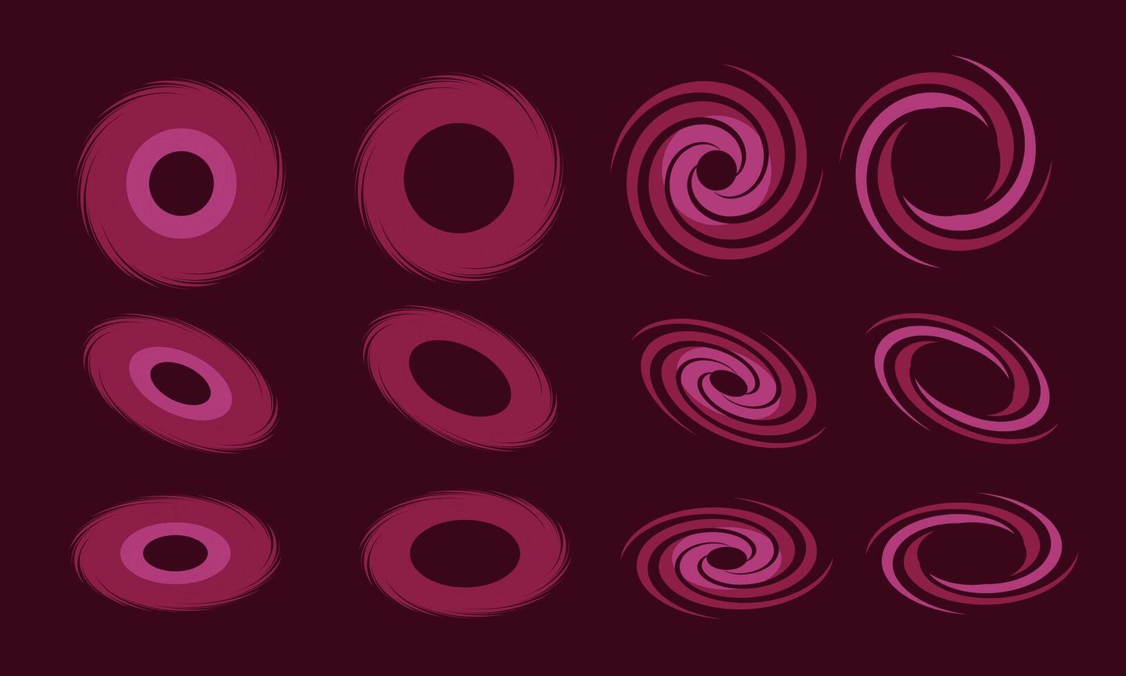 Kinetic abstract geometric illustration Red Colors vector
