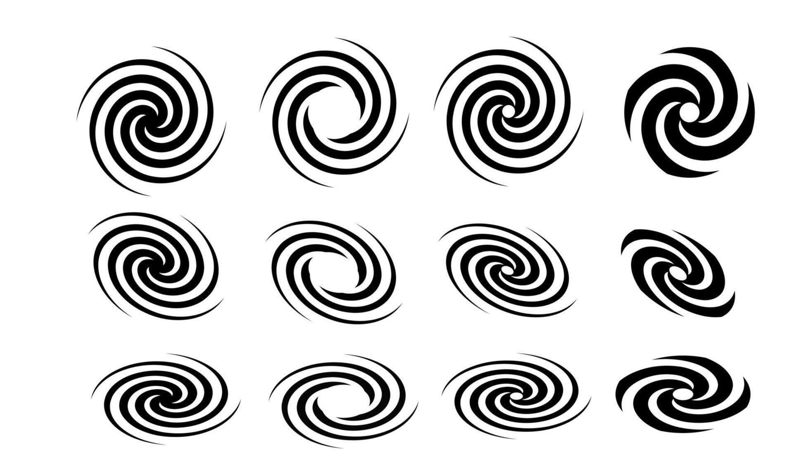set kinetic abstract geometric black colors vector