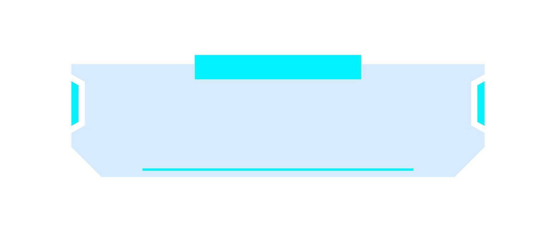 Futuristic lower third interface illustration. overlay element. vector