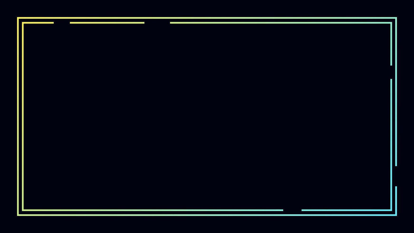 Landscape frame for media player interface. Online stream futuristic technology style. vector