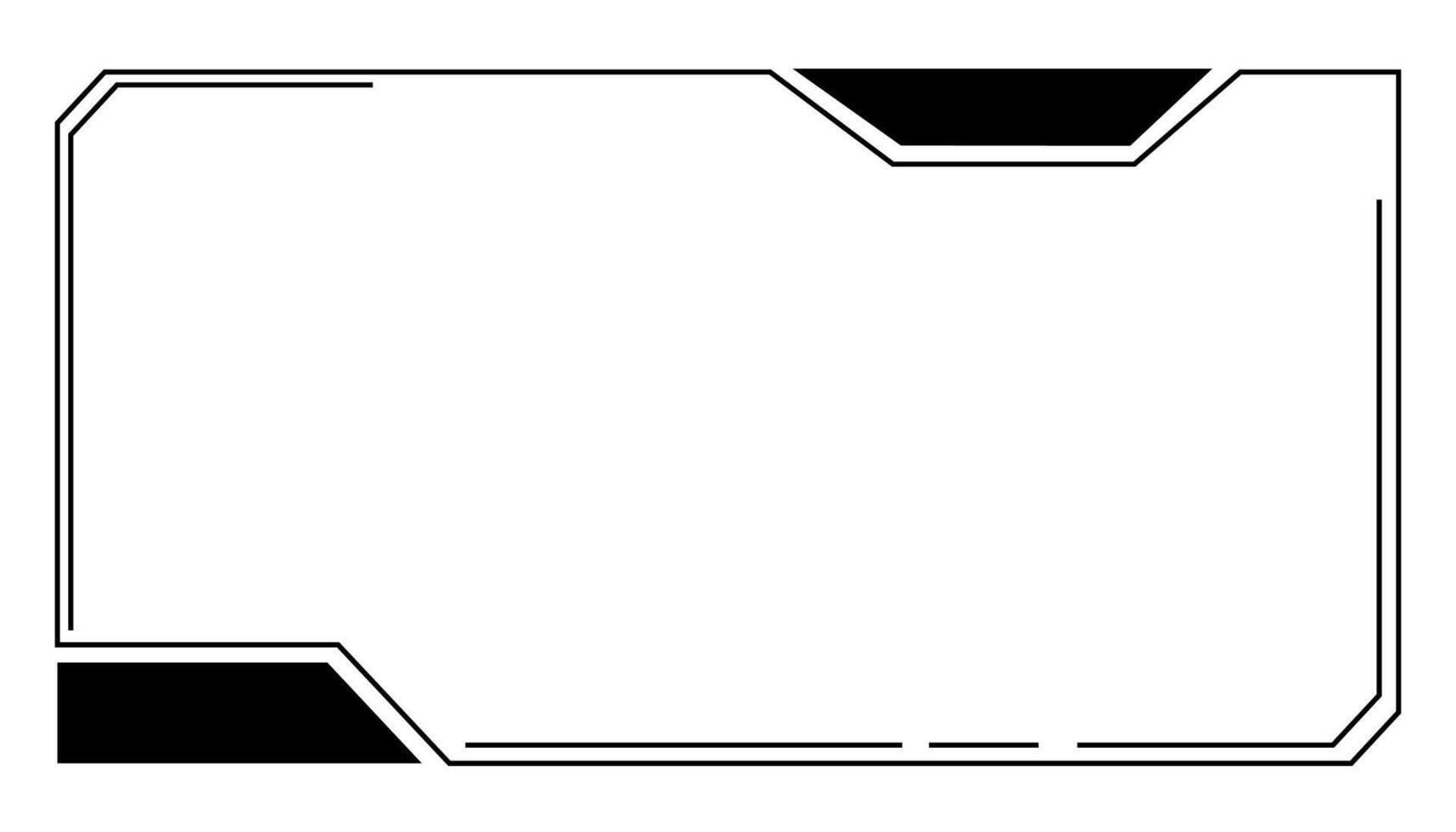 Futuristic HUD frames, borders text box game menu ui panel. Line tech line bar. Screen elements Sci Fi for Gaming UX UI vector