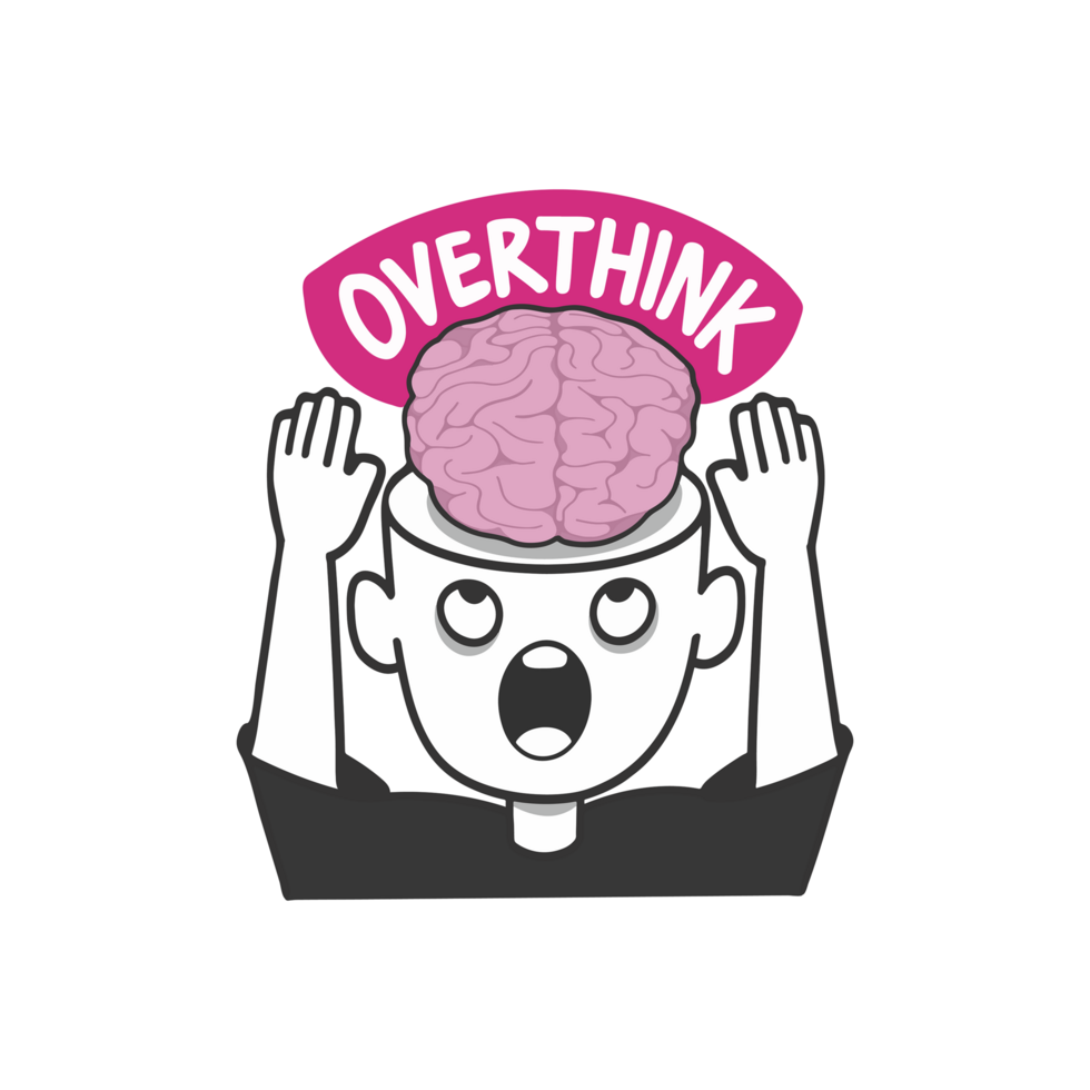 Overthinking brain, a person overthink sticker transparent illustration png
