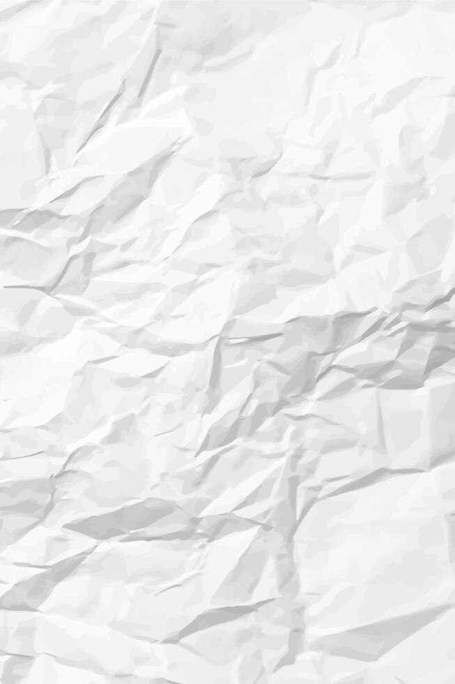 White clean crumpled paper vector
