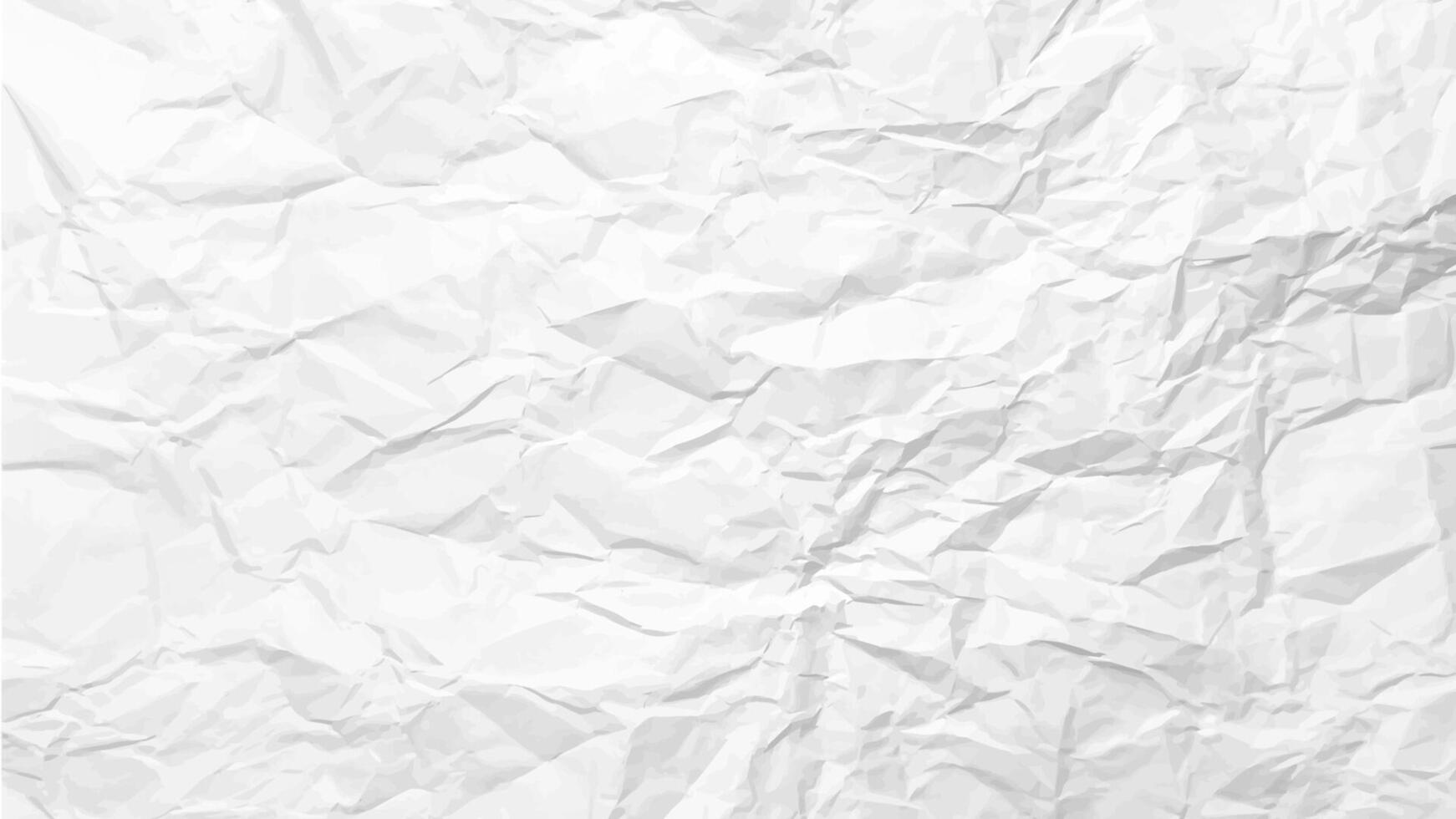 White clean crumpled paper vector