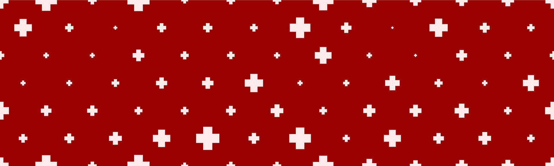 Seamless hospital background with plus symbols vector