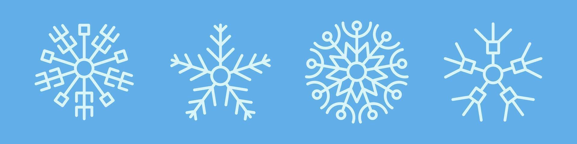 Snowflakes winter collection vector