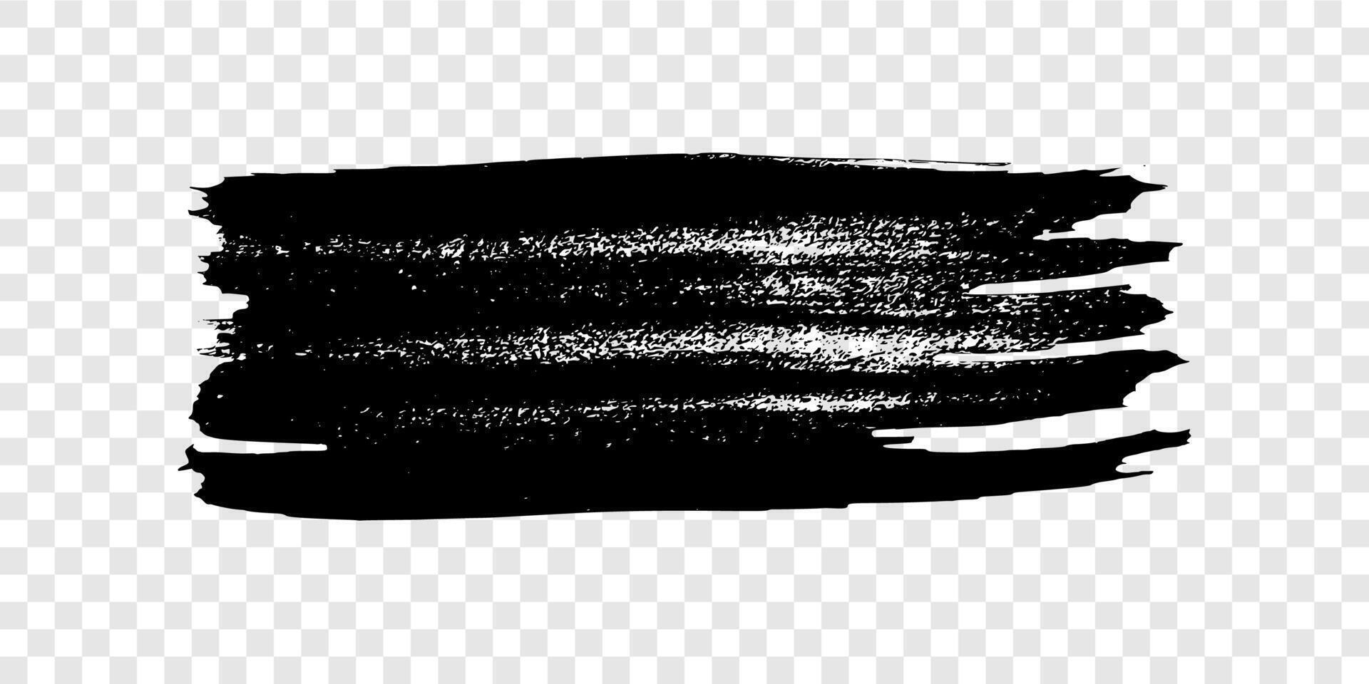 Black brush stroke. Hand drawn ink spot isolated on background. illustration vector