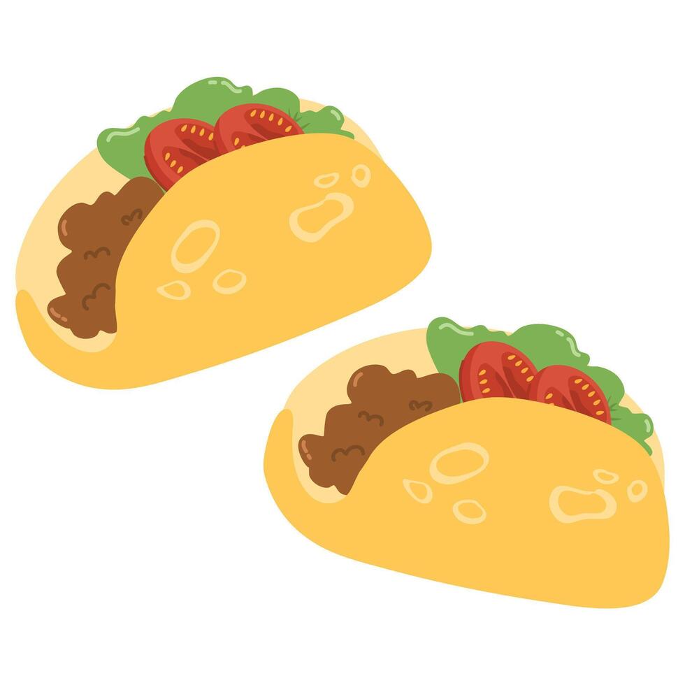 street food Mexican tacos campechanos vector