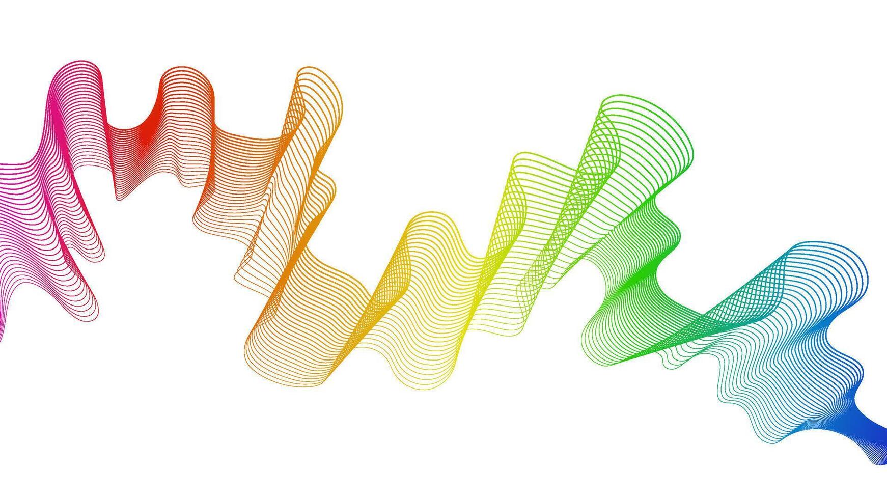 Abstract backdrop with wave gradient lines vector