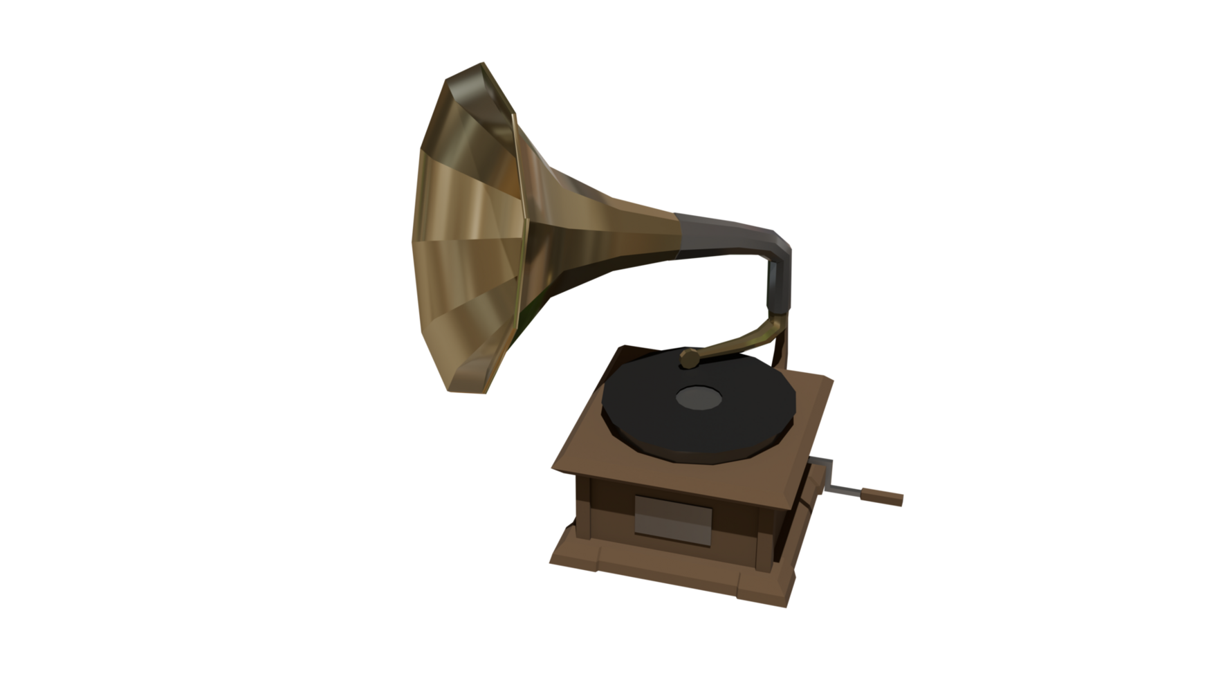 An old fashioned gramophone isolated png